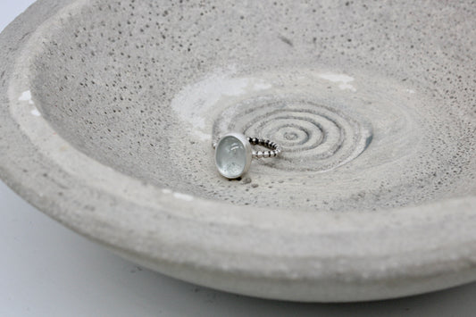 One of a kind aqua marine ring