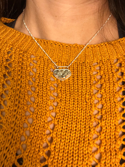 Natural pyrite necklace