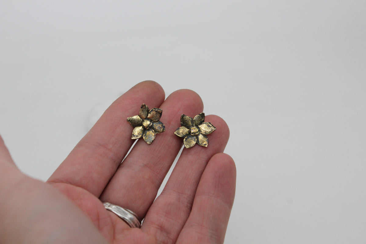 Handmade sterling silver flowers