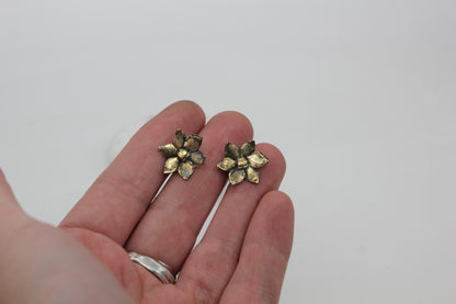 Handmade sterling silver flowers