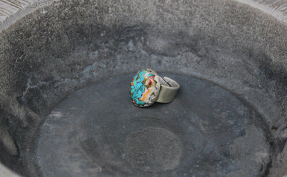 One of a kind turquoise silver ring