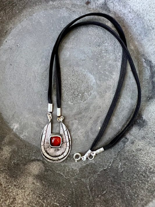 Carnelian stone necklace