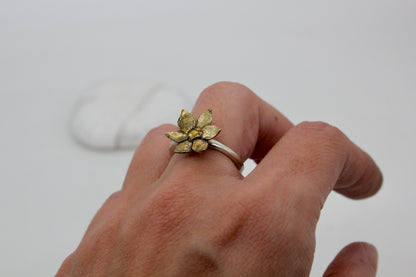 Sterling silver flower ring
