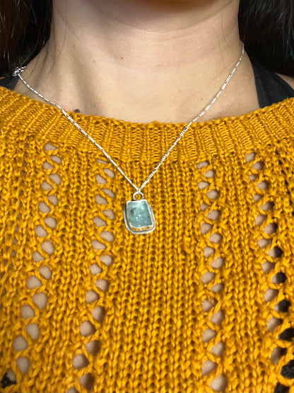 Natural aqua marine pendant