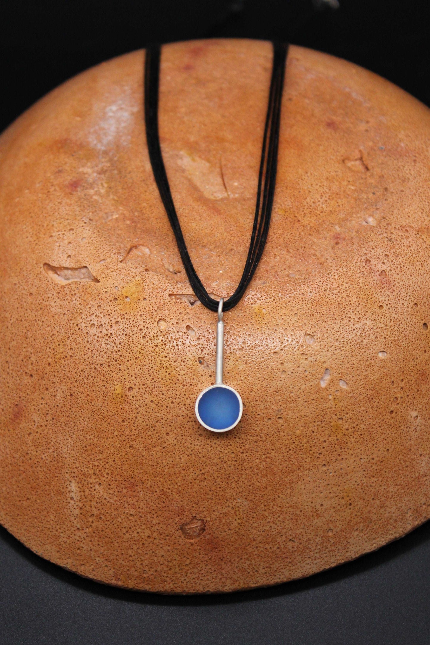 Blue round shape pendant