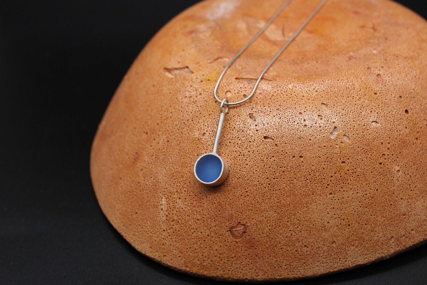 Blue round shape pendant