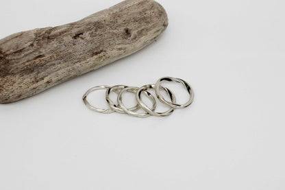Twig oxidized silver ring