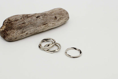 Twig oxidized silver ring