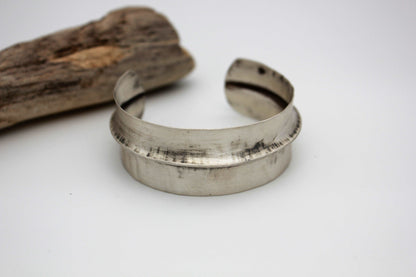 Wide silver cuff