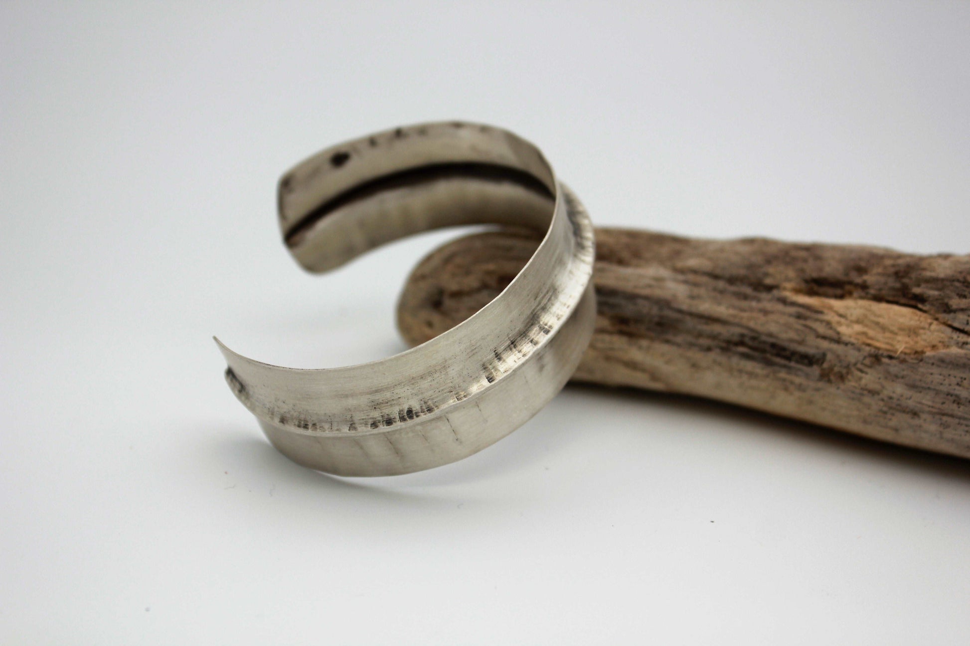 Wide silver cuff