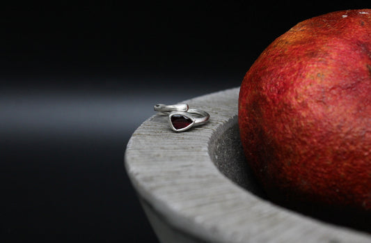 One of a kind garnet ring