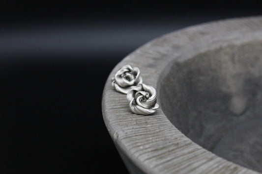 Handcrafted Organic Vortex Stud Earrings
