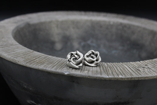 Handcrafted Organic Vortex Stud Earrings