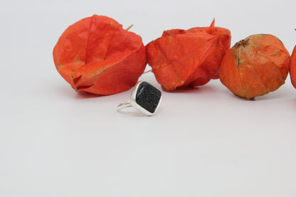 One of a kind druzzy agate ring